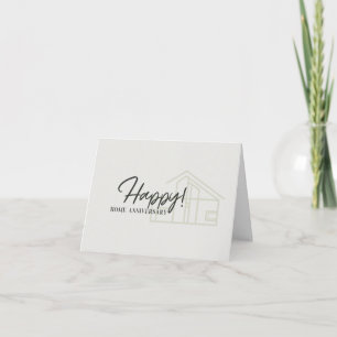 Modern Happy House Jubileum Kaart voor Realtors