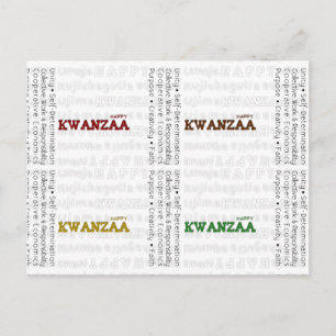 Modern Happy Kwanzaa Briefkaart