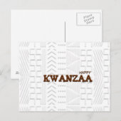 Modern Happy Kwanzaa Briefkaart (Voorkant / Achterkant)
