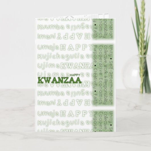 Modern Happy Kwanzaa Feestdagen Kaart (Voorkant)