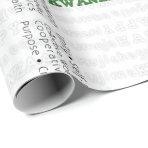 Modern Happy Kwanzaa Green Cadeaupapier