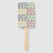 Modern Happy Kwanzaa Handwaaier (Achterkant)