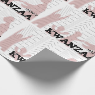 Modern Happy Kwanzaa Red Cadeaupapier