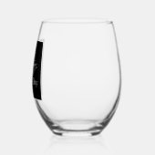 Modern Happy Moederdag — Elegant script Wijnglas Zonder Voet (Links)