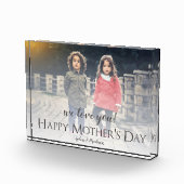 Modern Happy Moederdag Photo Block Fotoblokken (Rechts)