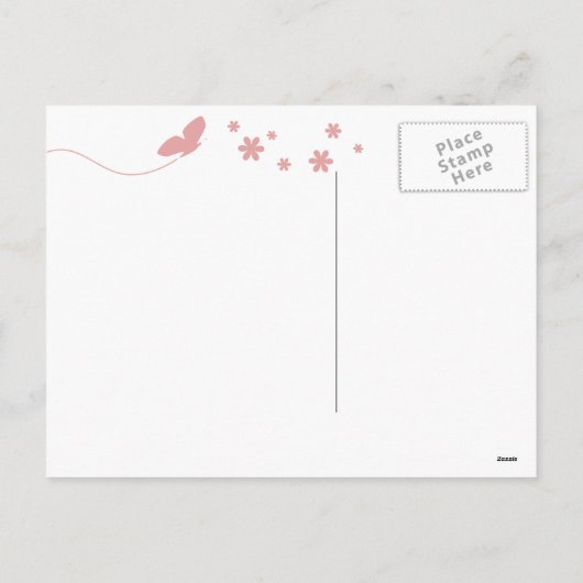 Modern Happy Paast Pastel Roze Briefkaart (Achterkant)