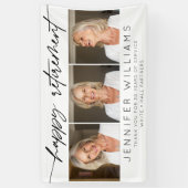 Modern Happy Retirement Elegant Script 3 Foto Spandoek (Verticaal)