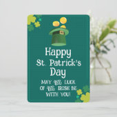 Modern Happy St. Patrick's Day Blessing Kaart (Staand voorkant)