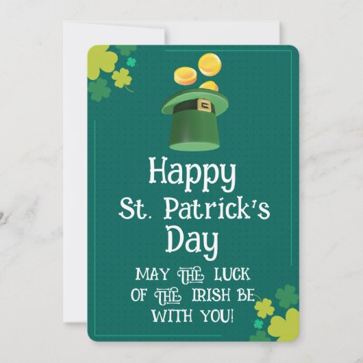 Modern Happy St. Patrick's Day Blessing Kaart (Voorkant)
