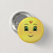 Modern Happy Sun Face Ronde Button 3,2 Cm (Voorkant /achterkant)