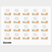 Modern Happy Thanksgiving Herfst Foliage Vierkante Sticker (Vel)
