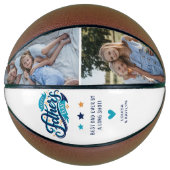 Modern Happy Vaderdag 2 foto aandenken Basketbal (Voorkant)