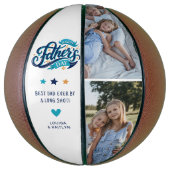 Modern Happy Vaderdag 2 foto aandenken Basketbal (Verticaal)