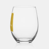 Modern Happy Vaderdag — Elegant script Wijnglas Zonder Voet (Links)