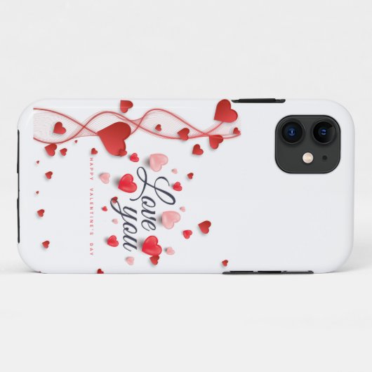 Modern Happy Valentine Day Case-Mate iPhone Case (Achterkant (horizontaal))