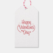 Modern Happy Valentine's Day Gift Label Cadeaulabel (Voorkant)