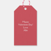 Modern Happy Valentine's Day Gift Label Cadeaulabel (Achterkant)
