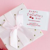 Modern Happy Valentine's Day Hearts Family Address Rubberstempel