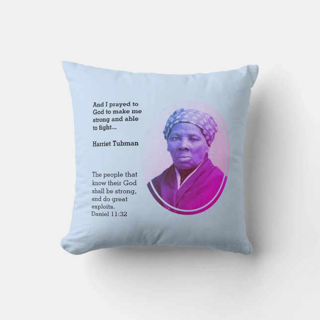 Modern HARRIET TUBMAN Quote Kussen (Voorkant)