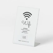 Modern hart Business WiFi-wachtwoord Welkomstteken Reclamebord Met Voetstuk (Voorkant)