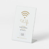 Modern hart Business WiFi-wachtwoord Welkomstteken Reclamebord Met Voetstuk (Voorkant)