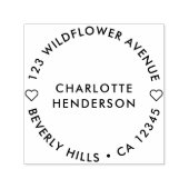 Modern hart | Eenvoudig retouradres Zelfinktende Stempel (Design)