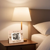 Modern hart en Schattigee lijnkunst, beste leraar Gegraveerde Lijstjes