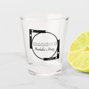 Modern Hart Frame Logo Verlovingsfeest Shotglas Shot Glas