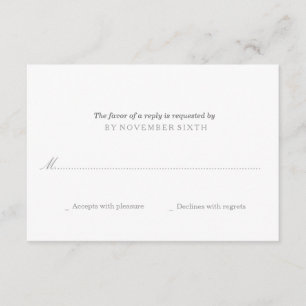 Modern hart + Pijl-RSVP Weddenschap RSVP Kaartje