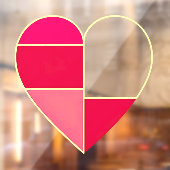 Modern hartpaneel venster sticker voor Valentijnsd (Vel 2)