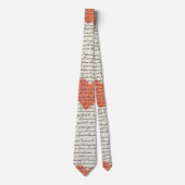 Modern Hartpatroon met Script Achtergrond (14) Stropdas (Voorkant)