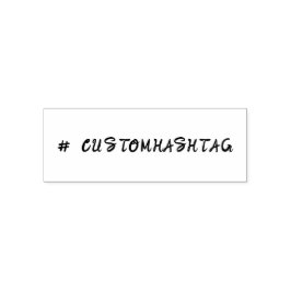 Modern Hashtag | Minimal Stylish Custom Design Zelfinktende Stempel