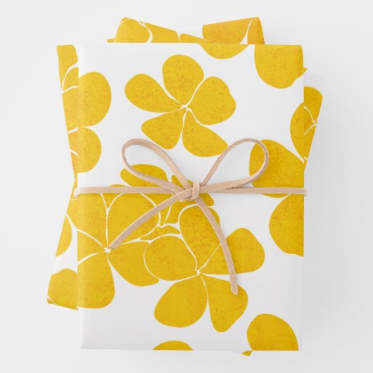 Modern Hawaiian Print model Plumerias Inpakpapier Vel (In situ)