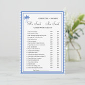 Modern He dit qu'elle a dit carte de jeu de douche (Debout devant)