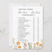 Modern He dit qu'elle a dit carte de jeu de douche (Devant)