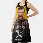 Modern Head Chef Cool Name Mannen Apron Schort (Insitu)