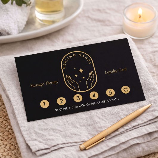 Modern Healing Hands Massage Therapy Loyalty Card