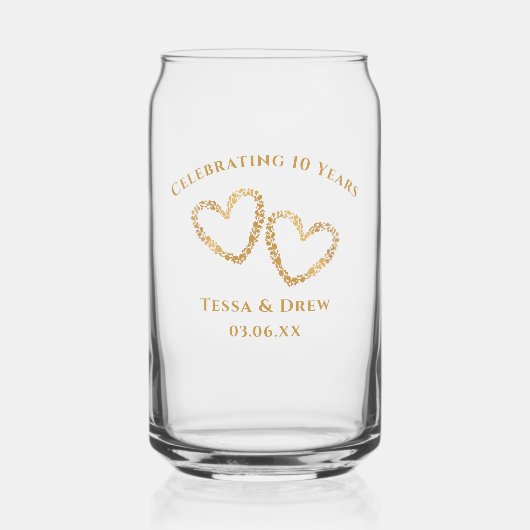 Modern Heart 10th Wedding Anniversary Personalized (Recto)