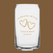 Modern Heart 10th Wedding Anniversary Personalized