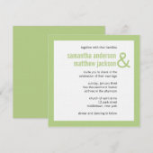 Modern Heart Ampersand Wedding Uitnodiging (Voorkant / Achterkant)