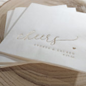 Modern Heart Cheers Wedding Folie Servetten