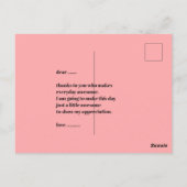  MODERN  HEART PINK VALENTINES DAY   BRIEFKAART (Achterkant)
