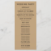 Modern Heart Wedding Programma voor Ceremonie (Achterkant)