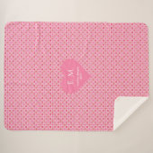 Modern Hearts I Love You Personalized Valentine  Sherpa Deken (Voorkant (horizontaal))