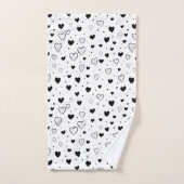 Modern Hearts Pattern (Serviette à main)
