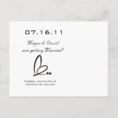 Modern Hearts Save the Date Briefkaart (Achterkant)