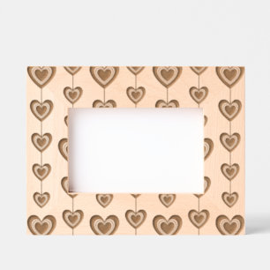 Modern Hearts String Pattern Gegraveerde Lijstjes