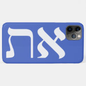 Modern Hebrew Aleph Tav White Case-Mate iPhone Case (Achterkant (horizontaal))