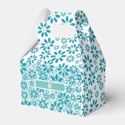 Modern hedendaags Daisy Flower Initiaal Bedankdoosjes (Voorkant Zijde)