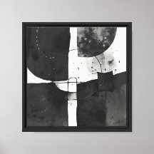 Modern Hedendaags Zwart & Wit Abstract